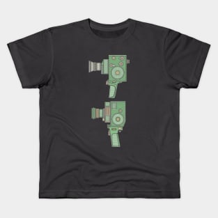 Green Vintage Video Camera Kids T-Shirt